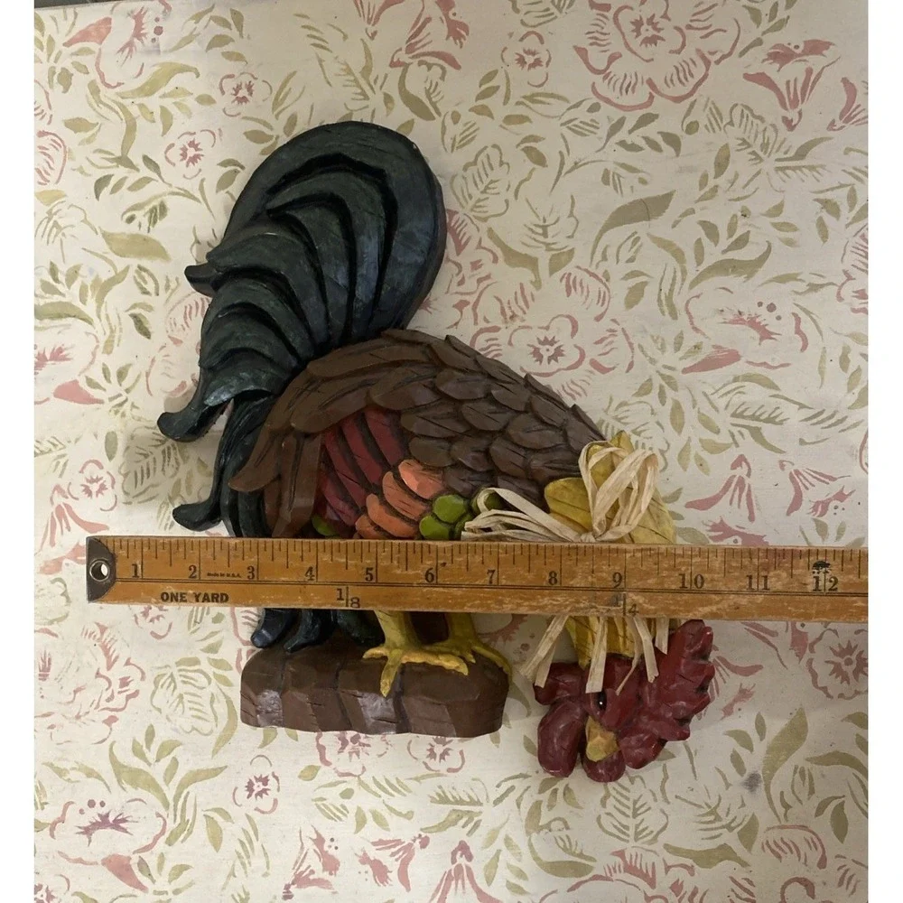 Chicken Rooster Home Wall Decor Resin Plaque Country Farmhouse